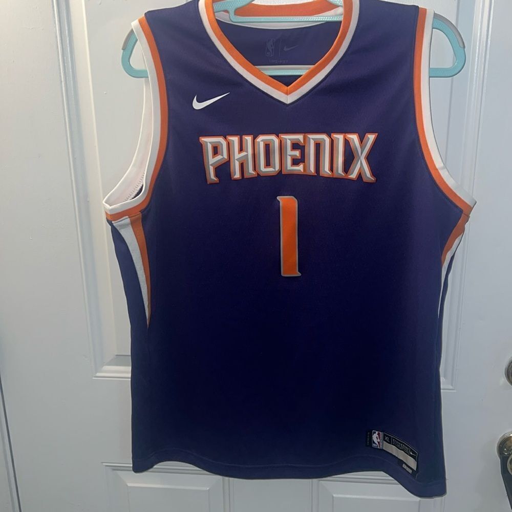Devin Booker Phoenix Suns Jersey purple white orange